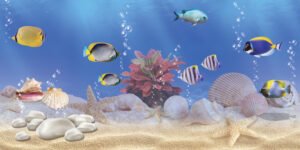 3d,Aquarium,Landscape,With,Various,Tropical,Fishes,In,Underwater,Plants
