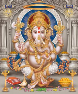 Lord,Ganesha,With,Colorful,Background,Wallpaper,,,God,Ganesha,Poster